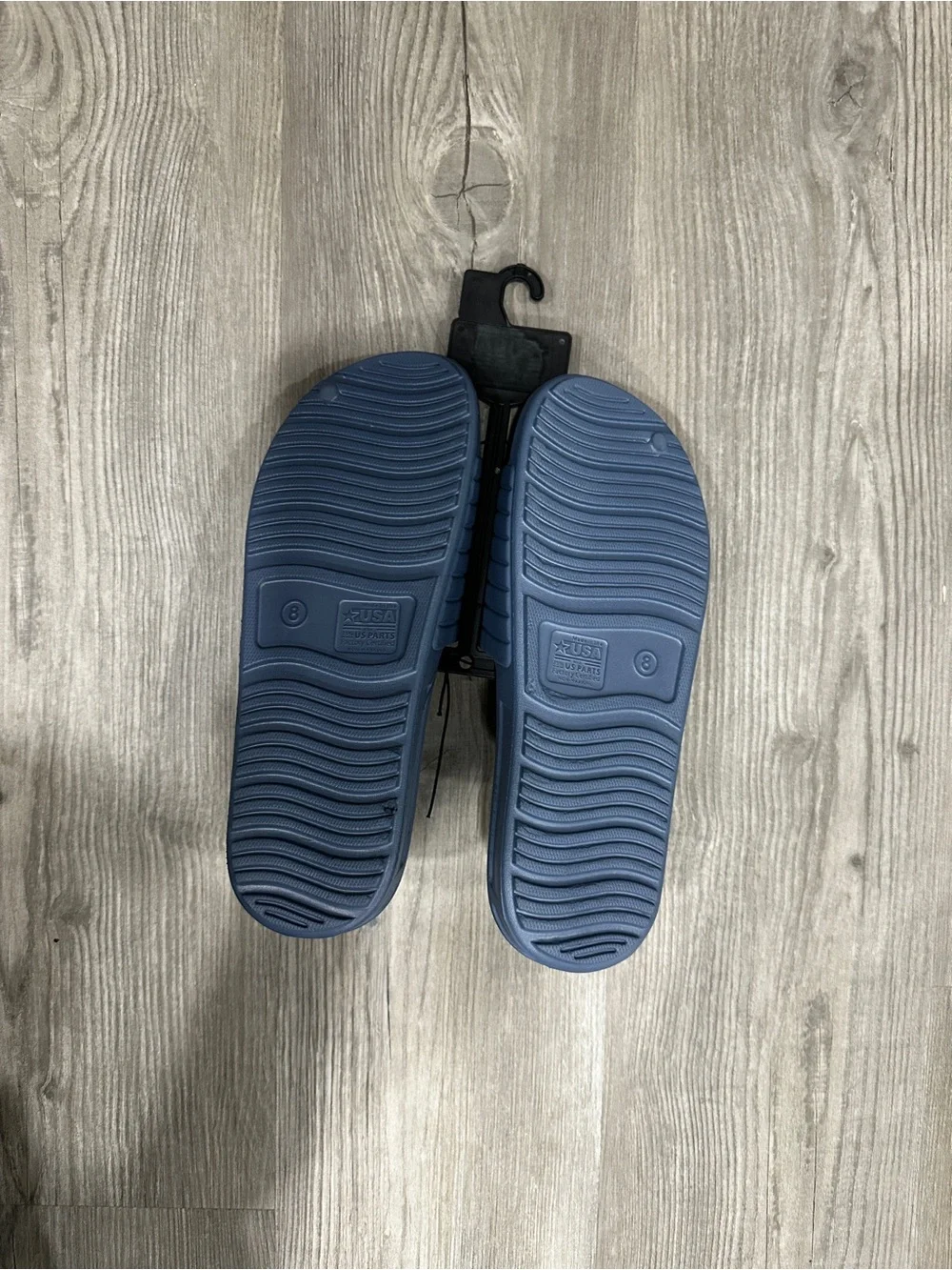 Athletic Works Men's Slate Blue Slide Sandals